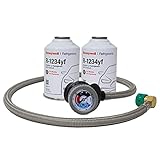 ZeroR® Top Off Kit #2 - Genuine 8oz HFO-R1234YF Refrigerant (2 Can) & Premium HD 36' Tap with Gauge