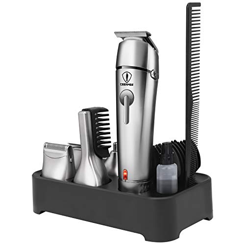 Updated Version 5 in 1 Man's Grooming Kit Cordless Hair Clippers Beard Trimmer Dual Shaver Rechargeable Body Trimmer Nose Hair Trimmer Cordless Precision Trimmer