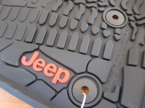 Mopar 2014-2018 Jeep Wrangler Jk Front High Wall All Weather Floor Mats New Oem #TOP5