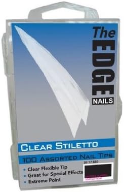 Edge Nails Assorted Nail Tips - Clear Stiletto