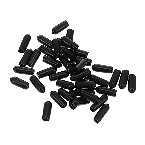 CIYODO 5mm Black Round Tube Bolt Covers 200pcs Thread Protectors Screw Thread Protectors End Caps Decorative Rubber End Caps Shockproof and High Reliability