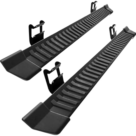 COMNOVA Pair Running Board Nerf Bar Compatible with 2015-2025 Ford F150 Super Cab（3/4 Size Rear Doors） Rocker Slider Side Steps,Width 6 Inches V Style.with OE Style Brackets. Cover