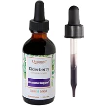 Quantum Health Black Elderberry Liquid Extract Sambucus Nigra Immune Support Formula 700mg - Daily Wellness Boost of Potent Antioxidants for Women & Men - High Dose, Fast Absorption, Vegan - 2 Fl Oz