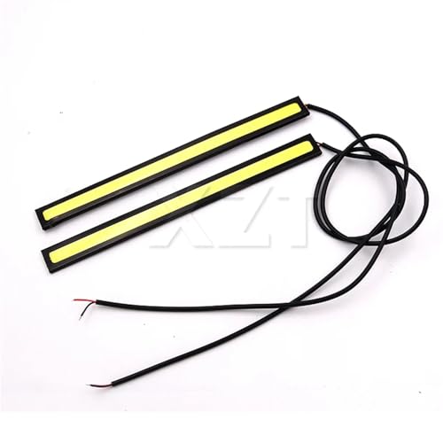 Wikene 2Pcs 17cm COB DRL LED 12V Waterproof Daytime Running Light Auto Strip Light Car COB Fog Lamp Car Styling Led DRL Lamp (Ice blue light)