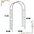 IRONMAX Garden Arch, Heavy Duty Galvanized Steel Garden Arbor with 8 Ground Stakes, Outdoor Garden Trellis for Climbing Plants Roses Vines & Wedding Ceremony Party, 86 Inch
