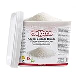 dekora – Azúcar Perlado Blanco Cristalizado, 750g – Azúcar Perlado Blanco para Roscón de Reyes, Donuts y Gofres – Decoración para Repostería