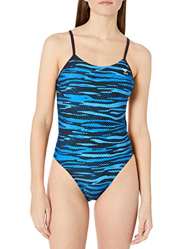 TYR Womens Crypsis Cutoutfit, Blue, 34