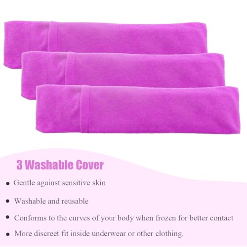 Image of Perineal Cooling Pad, Postpartum Cold Packs Gel Bead Ice Pack Cold Therapy for Women After Pregnancy and Delivery, 2 Ice Pack and 2 Cover (Purple Gel Ice Pack)
