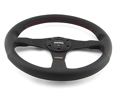 Momo Tun35Bk0B Tuner Black 350 Mm Leather Steering Wheel #TOP1