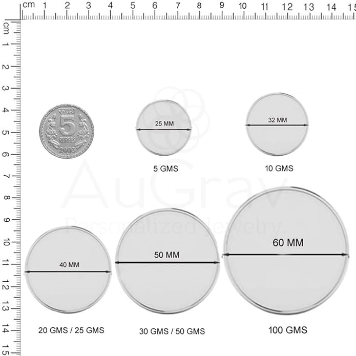 Image of AuGrav Jewels Personalized Photo Engraved Silver Coin | 999 Pure Silver Certified | Custom Wedding, Anniversary & Special Occasion Gift | 1-5-10-20-25-30-50-100 Grams