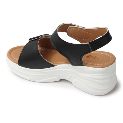 Image of LENSBURY Women Stylish Slippers Wedges I Flat Slip on Sandals I Stylish and Casual for Everyday use I Comfortable & Lightweight for Girls & Ladies LJOJO56