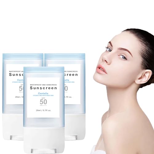 Stick Solaire SPF50,Crème Solaire Hydratante pour le Visage,Lotion Solaire Visage & Corps Sun Secure,Très Haute Protection,Apaise,Nourrit,Cadeau de la Fête des Mères (3PCS)