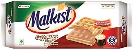 Malkist Cracker Biscuits | Family Pack (144gm) (Cappuccino, Pack of 8)