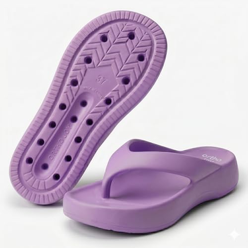 Image of ORTHO JOY Orthopedic Slippers for Women | Soft Cushioned EVA Flip Flops with Arch & Heel Support | Lightweight Anti-Slip Comfort Footwear for Daily Wear, Indoor & Outdoor