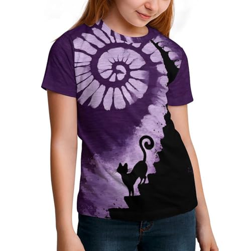 Kids Tie Dye Shirts for Boys Girls Cool 3D Print Children Hippies Short Sleeve Tees Tie-Dye T Shirt2