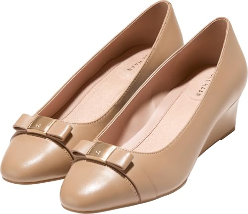 Cole Haan Women's Shoes - Go-to Malta Bow Wedges, Tuscan Sand Leather, 7.5-B US by Cole Haan - Used condition - Image 6