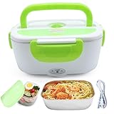 VECH Electric Warming Lunch Box Food Heater 1.5L 110V Home-Use Plug In Lunch Warmer Portable Bento Box Lunch Heater With Removable 304 Stainless Steel Container Food Grade Material(Green)