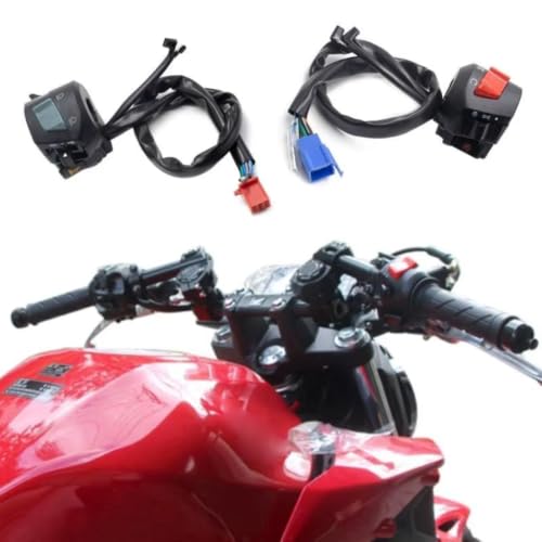 Interrupteur de commande de guidon de moto 7/8 double bouton universel