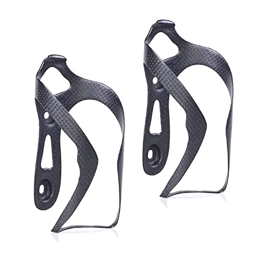 ThinkTop Bike Water Bottle Cage Holder 2 Pack Full Carbon Fiber Lighteweight Water Kettle Cage Holder for MTB Road Bike Bicycle Accessories