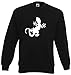 Produktbild Black Dragon - Sweatshirt Herren & Damen schwarz - L - Fruit of The Loom - Bedruckt - Gecko Lizards weiß Decal Car Laptop Window Vinyl weiß Sticker - Fasching Party Geschenk Funshirt