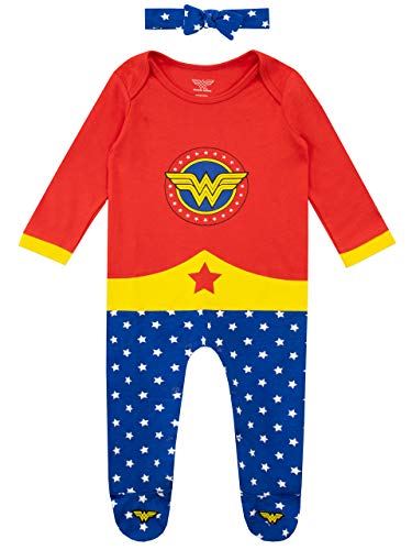 Wonder Woman Pijama Entera y Venda para Niñas Bebés Multi 0-3