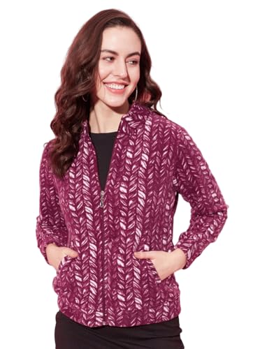 Image of Modeve Women Printed Full Sleeve Jacket for Winter