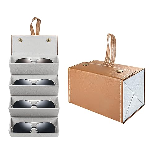 Image of Sunglasses Travel Organizer Case, Sunglasses Organizer Travel Case, Folding Sunglass Holder for Home