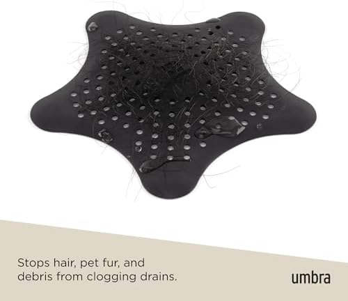 Umbra Starfish Hair Catcher Drain Cover, Black - 3