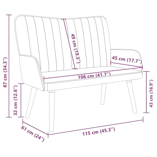 Sofá de 2 plazas de terciopelo premium con patas de madera decorativas 4