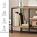 HOOBRO TV Stand with Power Outlets to 65 Inches, TV Console Table with Open Storage Shelves, Industrial Media Entertainment Center for Living Room Bedroom, Rustic Brown and Black BF40DS01