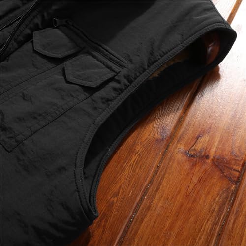 Chaleco acolchado para hombre sin mangas contra el frío del invierno 6