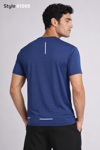 Image of Van Heusen Men's Running T-Shirt | Regular Fit | Crew Neck | Soft Breathable Mircofiber | Casual Wear | Summer Favorite | Shoulder Bonding |Sports T-Shirt | Style 61005