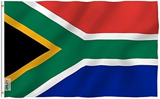 Anley Fly Breeze 3x5 Foot (90 X 150cm) South Africa Flag - Vivid Color and UV Fade Resistant - Canvas Header and Double Stitched - South African National Flags Polyester with Brass Grommets