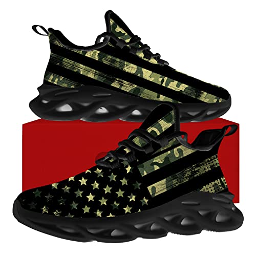 Ciadoon American Flag Shoes for Men Women Running Shoes Sport Walking Tennis Sneakers Athletic Shoes Gifts for Boy Girl2
