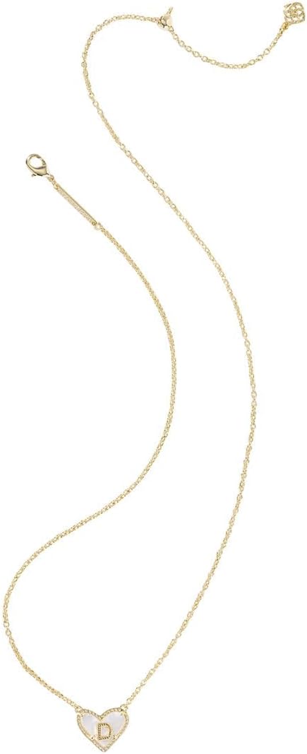 Kendra Scott Womens Heart Letter D Short Pendant Necklace