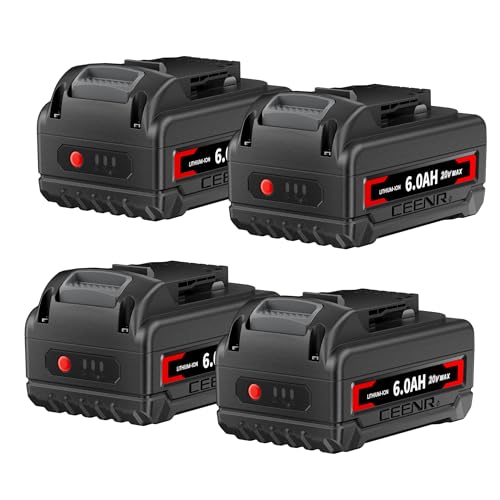 Image of 6.0Ah DCB200 Replacement Lithium-ion Battery 4-Pack,Compatible with Dewalt 20V Max Tools,Built with Korean Battery Cells