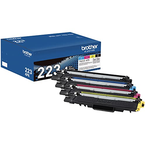 Brother TN223 4-Pack genuine color toner cartridges
