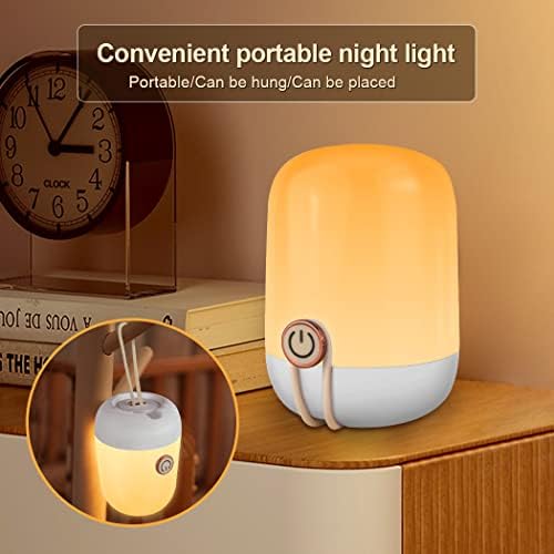 LETOUR LED Night Light, Bedside Lamp USB Rechargeable Touch Lamp Dimmable Table Night Light Kids Portable Lamp for Kids Bedroon,Living Room