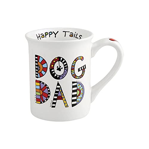 Enesco Cuppa Doodles by Our Name is Mud Cuppa Doodles Dog Dad Mug, 4.53 Inch, Multicolor, 16 oz