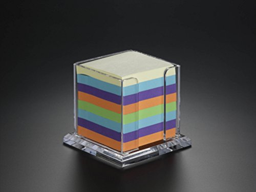 Huang Acrylic Acrylic Lucite3 x 3 NOTE PAD ORGANIZER (W/1-PAD) (HOLDS UP TO 8 PADS)