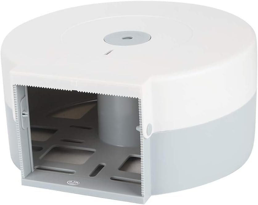Commercial Toilet Paper Dispenser, 10.4x10.4x4.7in ABS Single Roll Toilet Paper Holder Wall Mount with Key Lock for Bathroom, Office, Restaurants, Hotel, Schools, Gym, Mall