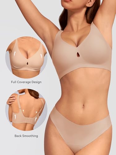 Image of LUCKMEEY Bras for Women No Underwire Wireless Bras - Seamless Push Up Full Coverage Bralettes Comfortable Everyday Bra