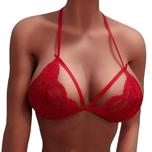 Leey Mutande Intimo Modellante Babydoll, Camicie da Notte e Négligé Sottovesti e Sottogonne Completi Intimi Reggiseni Body Bustini e Corsetti Calze e Giarrettiere (M, Rossa)