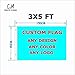 3'x5' Custom Flag or Banner 3x5 Foot(150X90cm) - Very Clear Vivid Color 100D Polyester - Advertising Banner Outdoor Indoor - Any Color Any Design Any Size Any Pictures -Digital Print