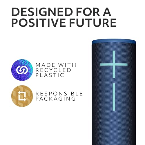 Image of Ultimate Ears Boom 4 Portable Waterproof Bluetooth Speaker with 360-Degree, Bold, Immersive, Crystal-Clear Sound, Floating Speaker with 15-Hour Battery and 147ft (45m) Range - Blue
