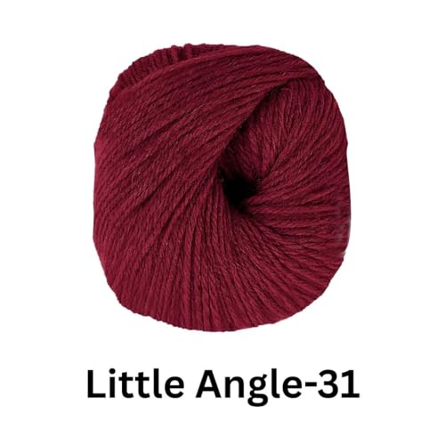 Image of VCR 4 Ply Burgundy Little Angle Yarn, 25 Grams, 92 Meters Length, 100% Acrylic Soft Baby Knitting Yarn for Crochet, Newborn Sweaters, Soft Baby Socks, Mittens and Leggings, Pack of 1