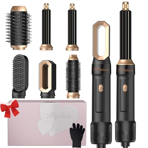 Spazzola Asciugacapelli 6 in 1, 1000W Air Styler & Hairstyler con Phon Professionale, Arricciacapelli Automatico, Spazzola Lisciante per Capelli, Hair Dryer Brush, Thermal Brush, Regali Set per Donne