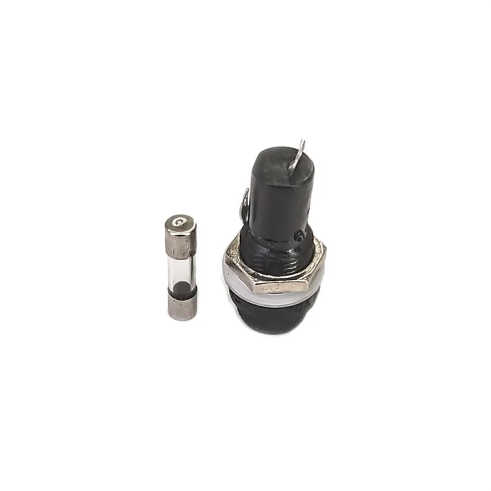 10 pz 5x20 Presa Fusibile Montaggio A Pannello Presa Fusibile e Fusibile in Vetro 5x20mm 0.1A-30A F2AL 2.5A 250V Fusibile Veloce(0.2A)