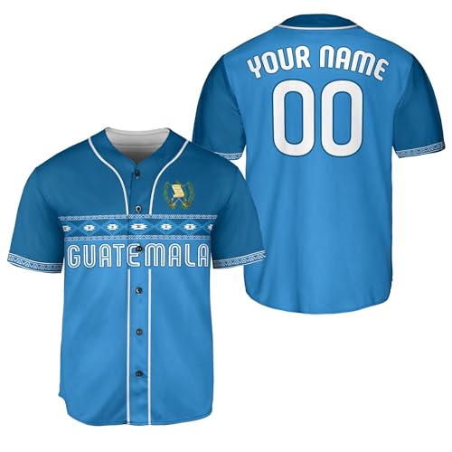 Custom Guatemala Jersey Baseball, Personalized Guatemala Jerseys for Men, Guatemala Baseball Jersey, Guatemala Shirt miniatura 1