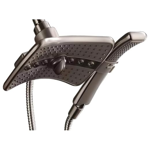 Brushed nickel Shower heads combo with two spray setting fixed shower head and two spray settings handheld shower head